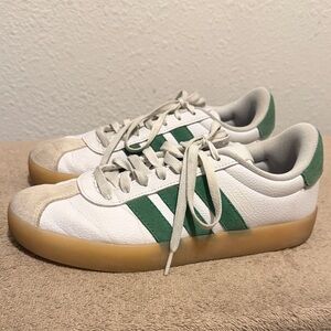 adidas White and Green Sneakers